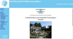 Desktop Screenshot of matussek-immobilien.de